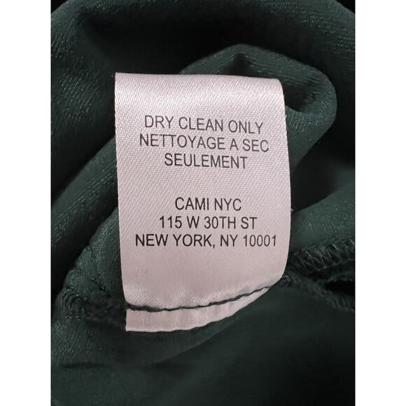 Cami NYC Velvet Camisole Womens Small Dark Green Lace Trim Adjustable Straps Top - Picture 4 of 6